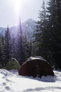 winter camping in glacier national park